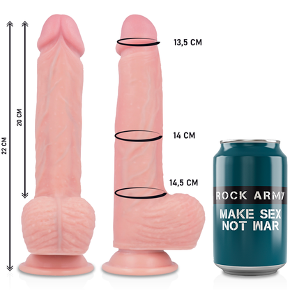 ROCKARMY - HARNESS + LIQUID SILICONE VIBRATOR WITH PREMIUM REMOTE CONTROL APACHE 20.5 CM -O- 4.62 CM