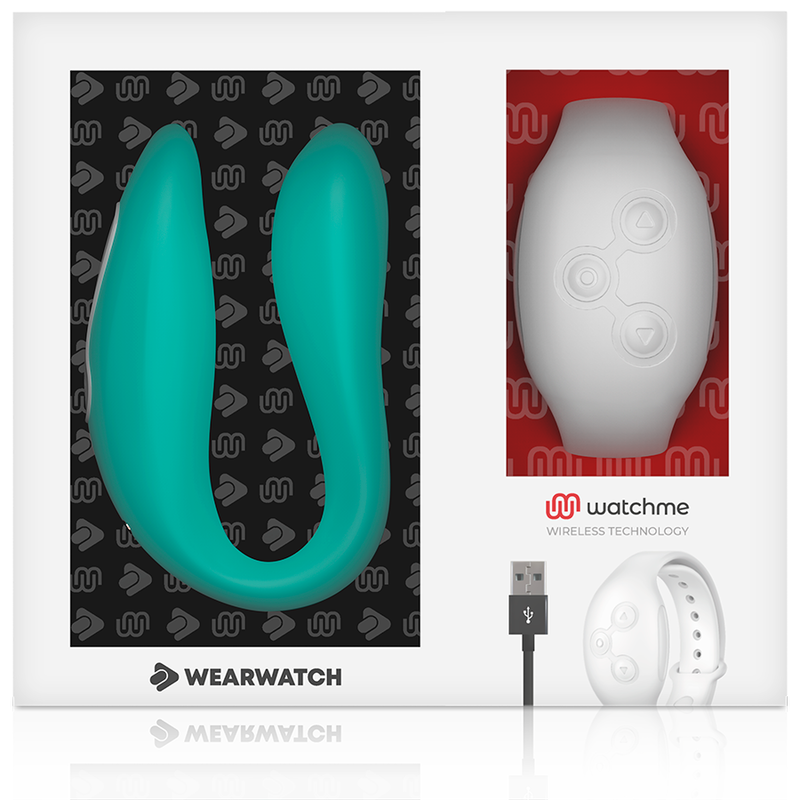 WEARWATCH - DUAL TECHNOLOGY VIBRATOR WATCHME AQUA MARINE / SNOWY