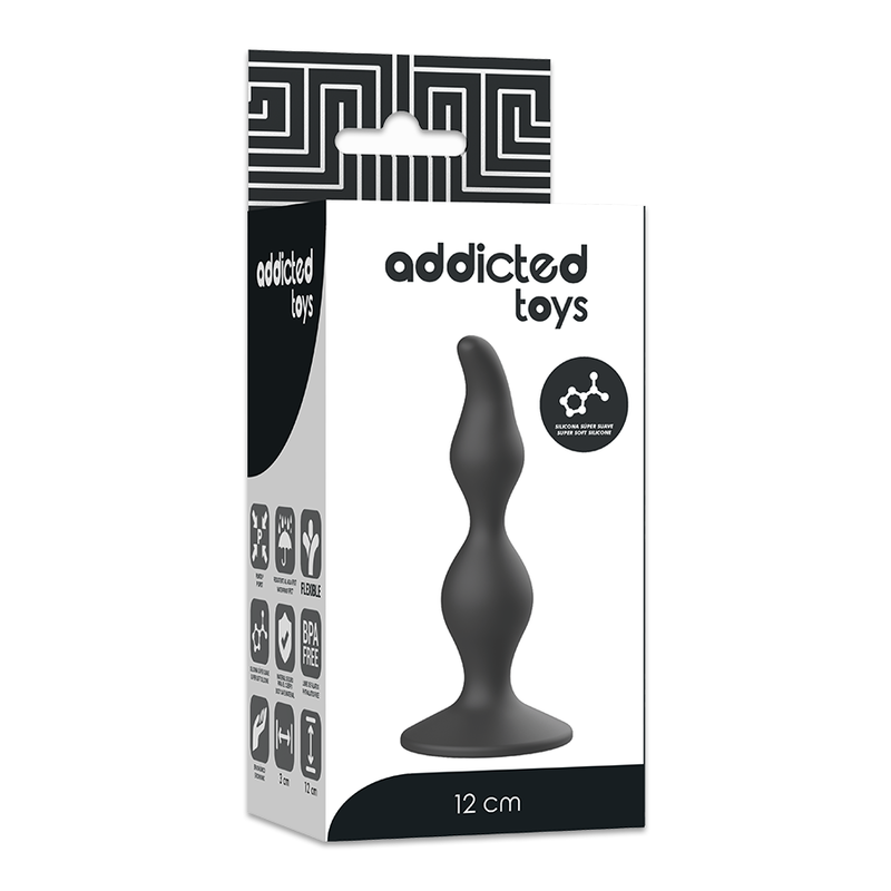 ADDICTED TOYS - PLUG ANAL 12 CM PRETO