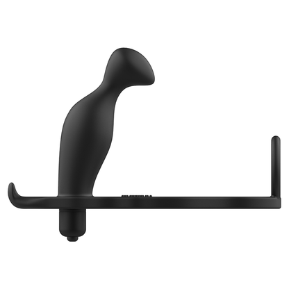 ADDICTED TOYS - PLUG ANAL AMB ANELL SILICONA NEGRE 12 CM