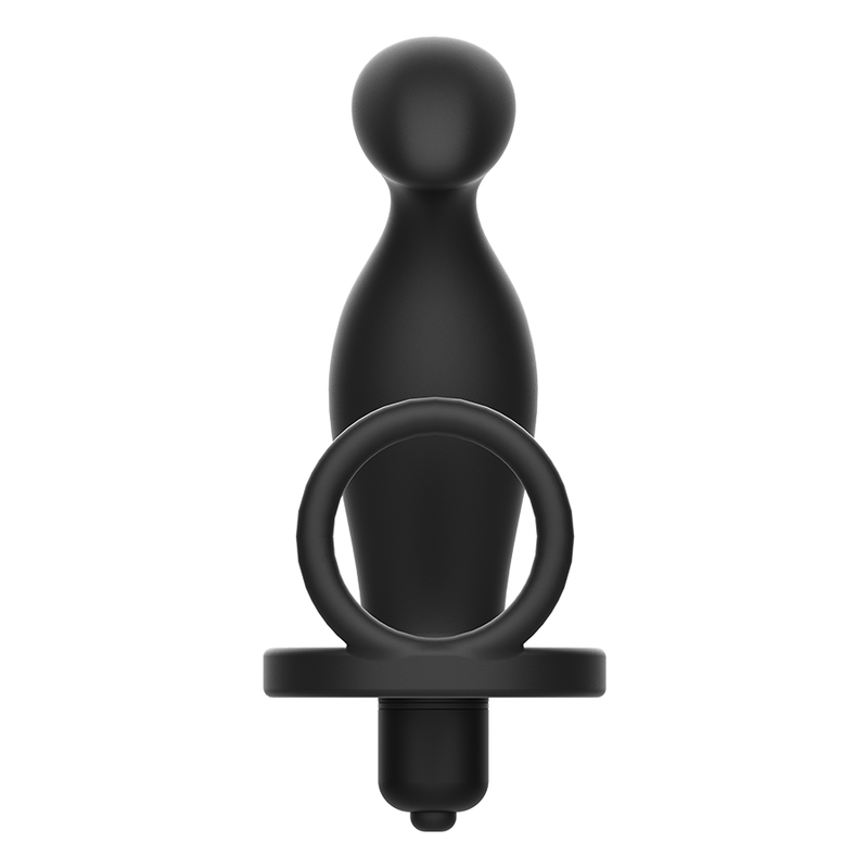 ADDICTED TOYS - PLUG ANAL AMB ANELL SILICONA NEGRE 12 CM