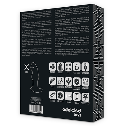 ADDICTED TOYS - CONTROL REMOTO PLUG ANAL P-SPOT NEGRO