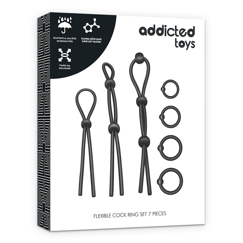 ADDICTED TOYS - KIT DE 7 ANELLES SILICONA FLEXIBLE