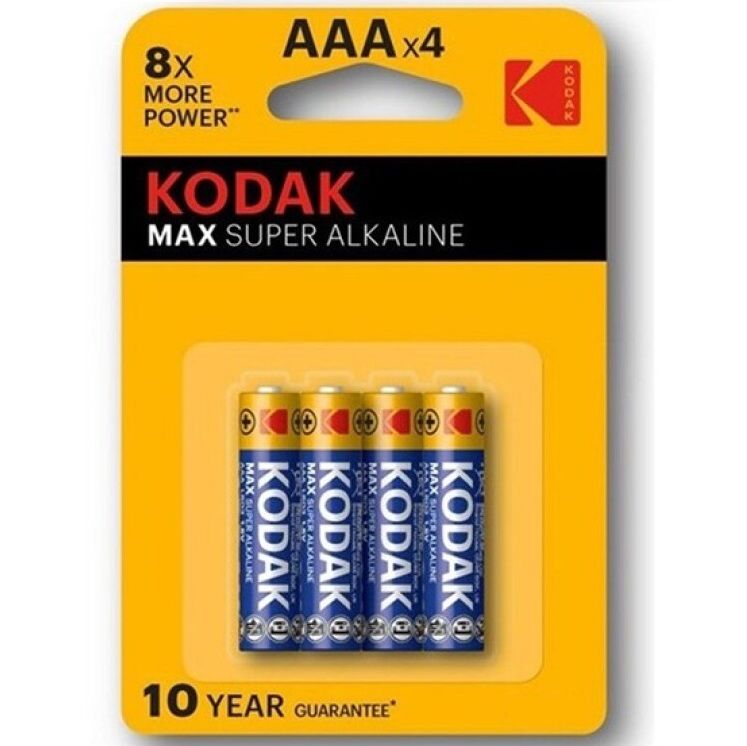 KODAK - MAX SUPER ALKALINE BATTERY AAA LR03 БЛІСТЕР*4