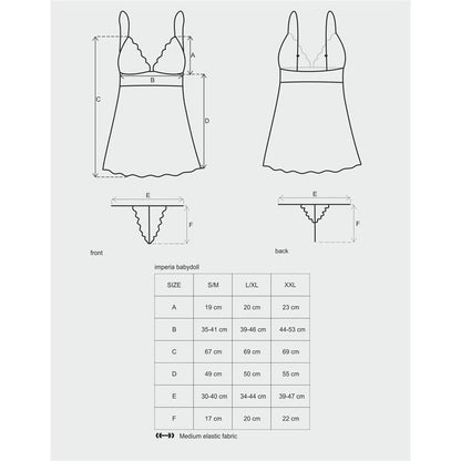 OBSESSIVE - IMPERIA BABYDOLL Y TANGA COLOR