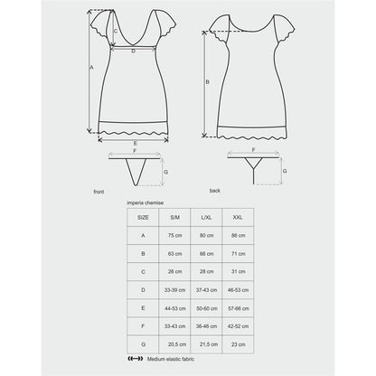 OBSESSIVE - IMPERIA CHEMISE Y TANGA COLOR