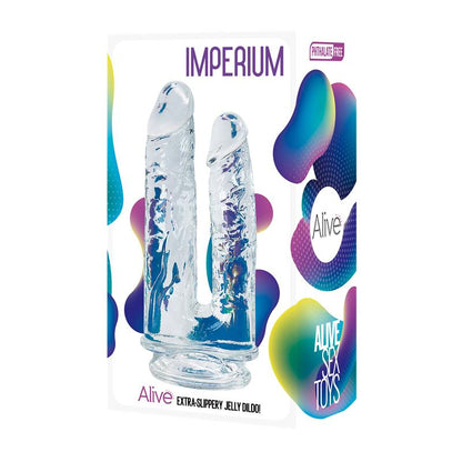ALIVE - IMPERIUM DILDO DOBLE JELLY TRANSPARENTE