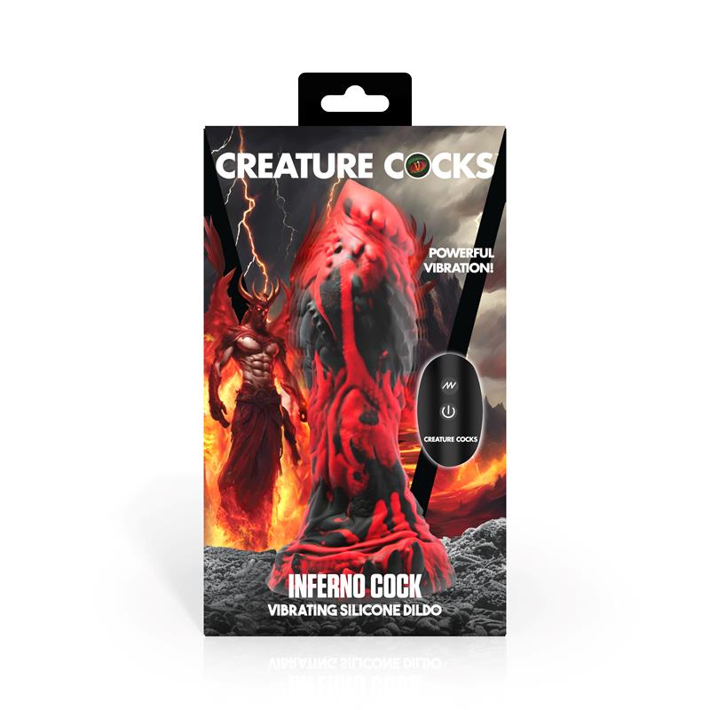CREATURE COCKS - INFERNO COCK DILDO CON VIBRACIÓN CON CONTROL REMOTO