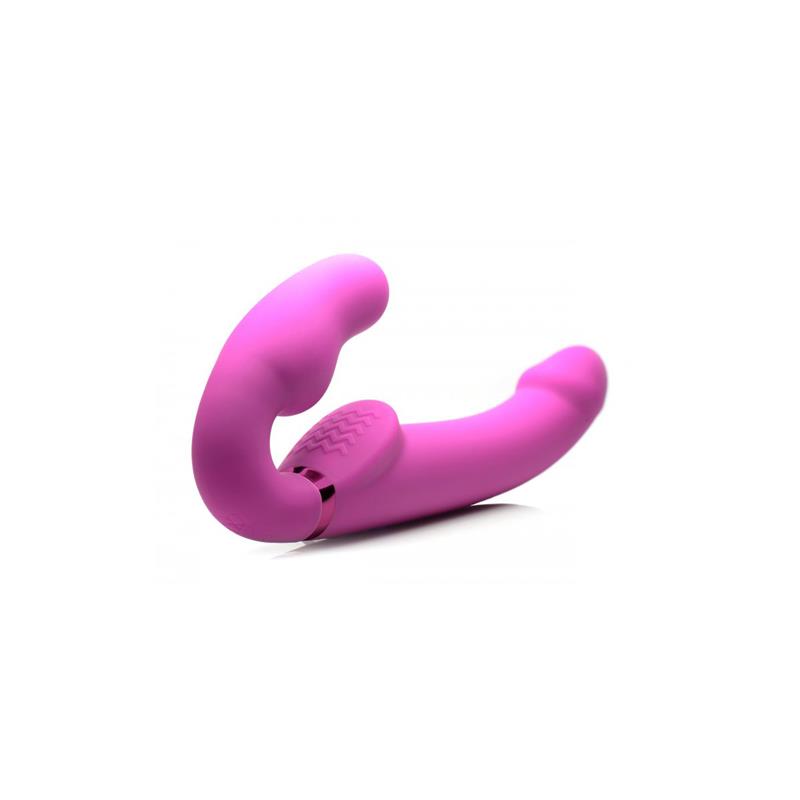 STRAP U - INFLATABLE VIBRADOR DOBLE FUNCION INFLABLE CONTROL REMOTO ROSA