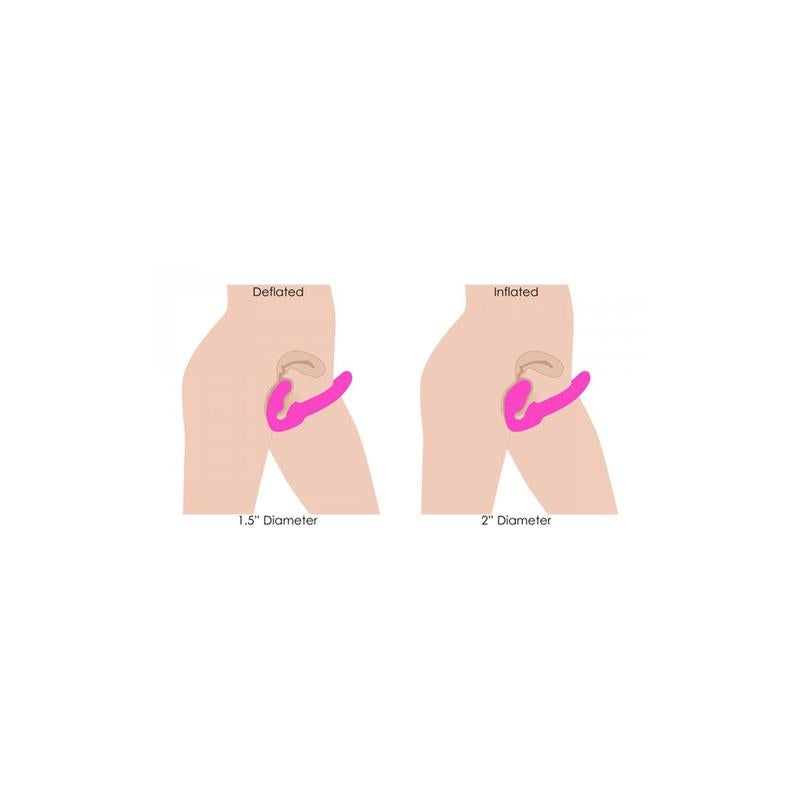 STRAP U - INFLATABLE VIBRADOR DOBLE FUNCION INFLABLE CONTROL REMOTO ROSA