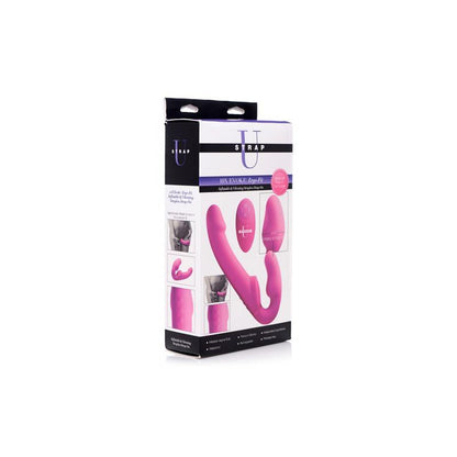 STRAP U - INFLATABLE VIBRADOR DOBLE FUNCION INFLABLE CONTROL REMOTO ROSA