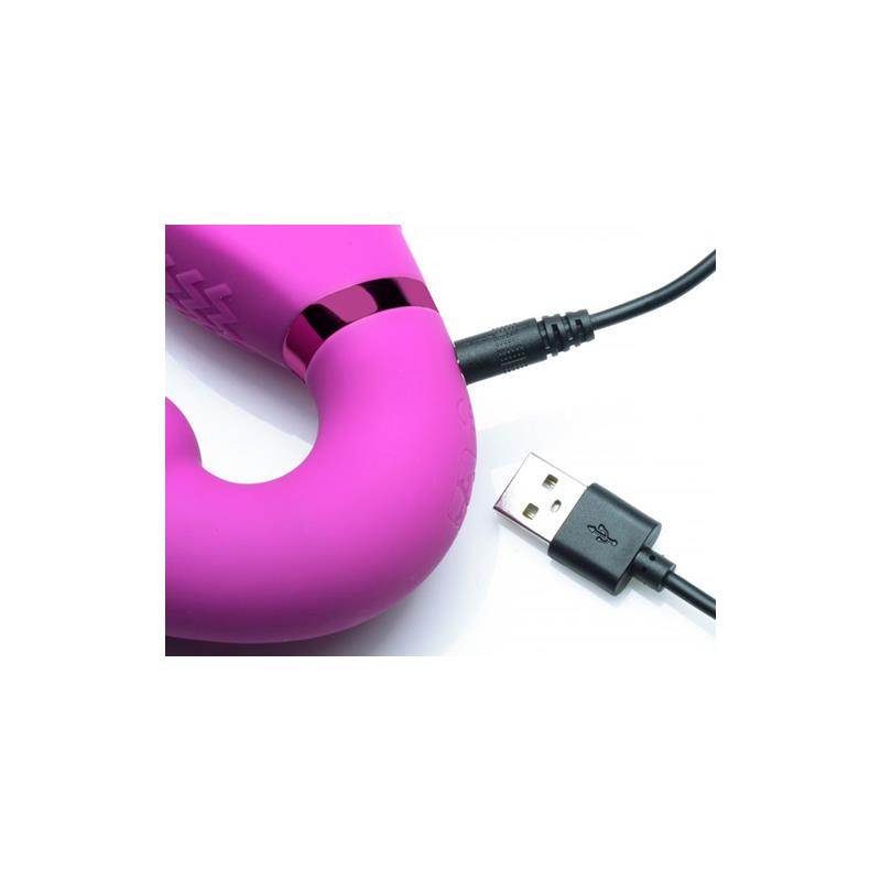 STRAP U - INFLATABLE VIBRADOR DOBLE FUNCION INFLABLE CONTROL REMOTO ROSA
