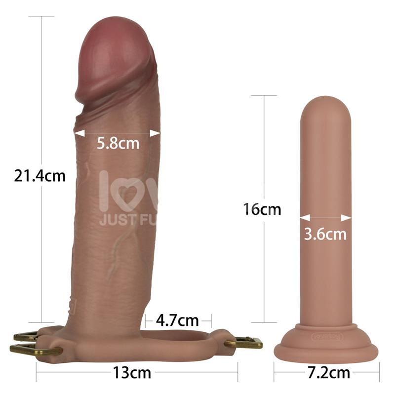 LOVETOY - INGEN ARNÉS AJUSTABLE CON DILDO HUECO 9 ENHANCED SET L/XL/2XL