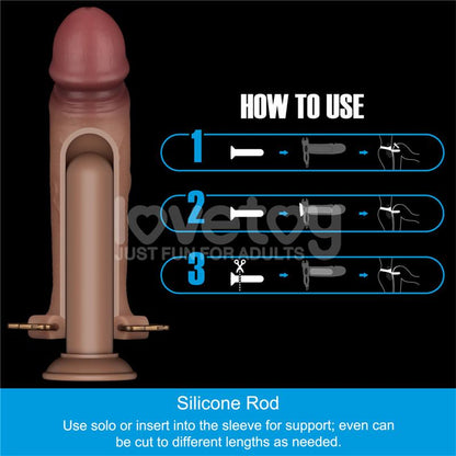 LOVETOY - INGEN ARNÉS AJUSTABLE CON DILDO HUECO 9 ENHANCED SET L/XL/2XL