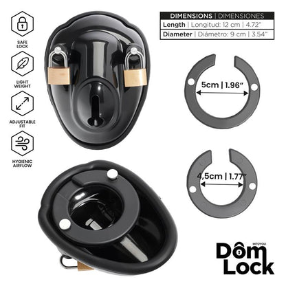 DOMLOCK - INMATE JAULA PARA EL PENE CON ESPACIADORES