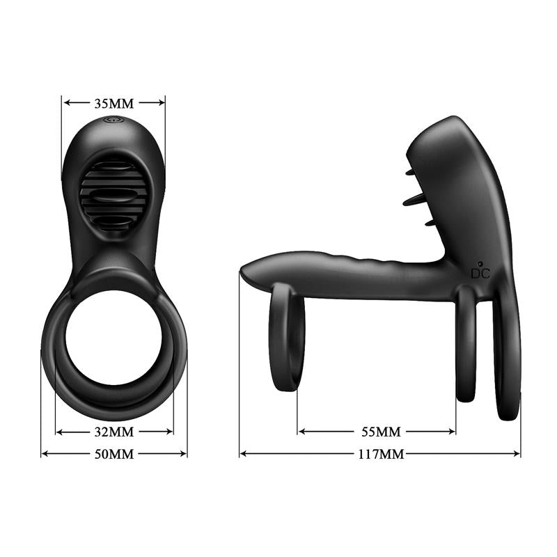 PRETTYLOVE - JAMMY ANILLO TRIPLE CON VIBRACIÓN USB