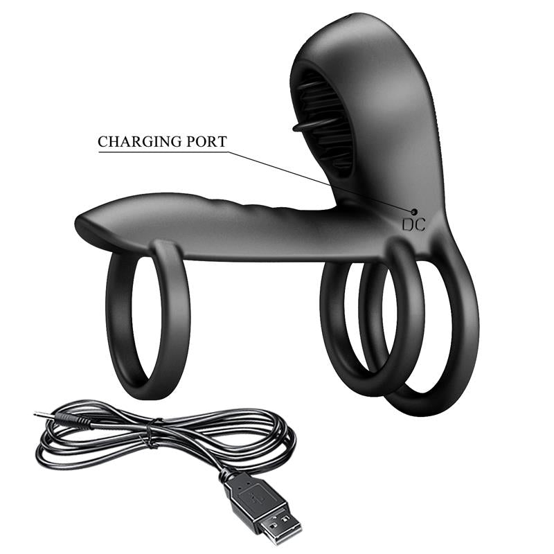 PRETTYLOVE - JAMMY ANILLO TRIPLE CON VIBRACIÓN USB