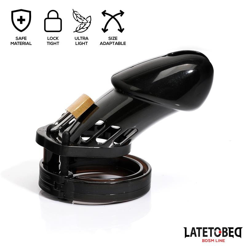 LATETOBED BDSM LINE - JAULA DE PENE DE CASTIDAD LONG NEGRO