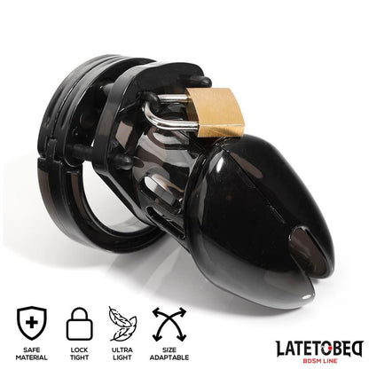 LATETOBED BDSM LINE - JAULA DE PENE DE CASTIDAD SHORT NEGRO