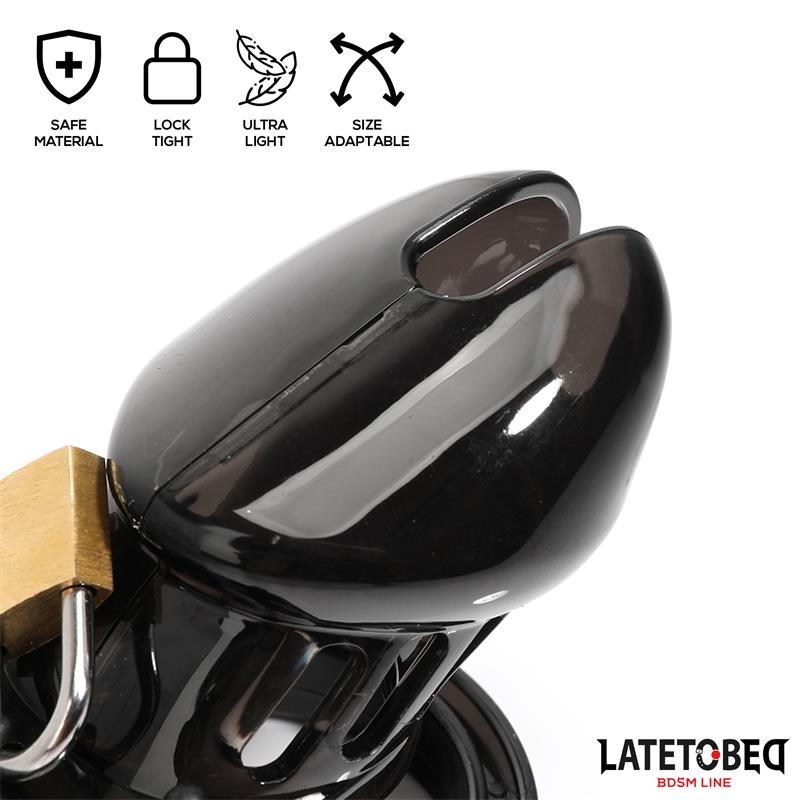 LATETOBED BDSM LINE - JAULA DE PENE DE CASTIDAD SHORT NEGRO
