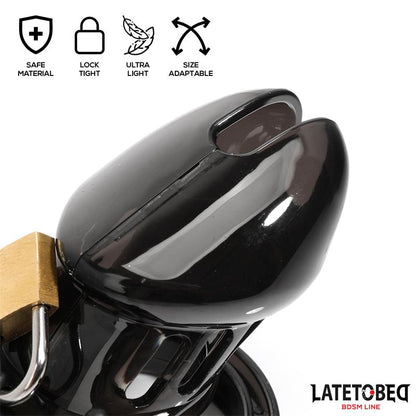 LATETOBED BDSM LINE - JAULA DE PENE DE CASTIDAD SHORT NEGRO