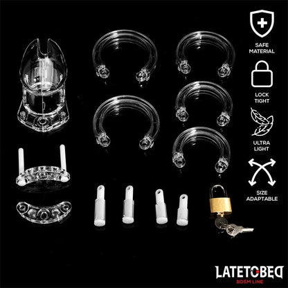 LATETOBED BDSM LINE - JAULA DE PENE DE CASTIDAD SHORT TRANSPARENTE