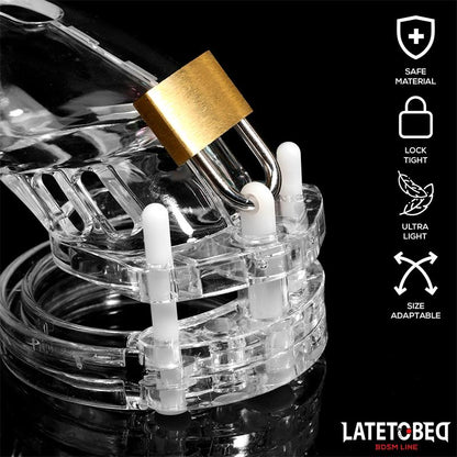 LATETOBED BDSM LINE - JAULA DE PENE DE CASTIDAD SHORT TRANSPARENTE