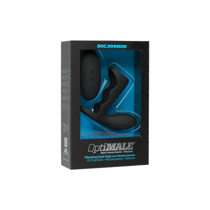 OPTIMALE - JAULA PARA EL PENE CON VIBRACIÓN Y CONTROL REMOTO NEGRO