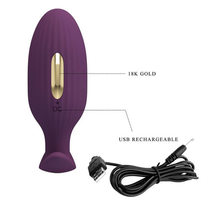 PRETTYLOVE - JEFFERSON PLUG ANAL CON VIBRACIÓN Y ELECTROSHOCK CON APP