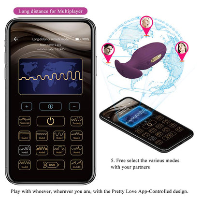 PRETTYLOVE - JEFFERSON PLUG ANAL CON VIBRACIÓN Y ELECTROSHOCK CON APP