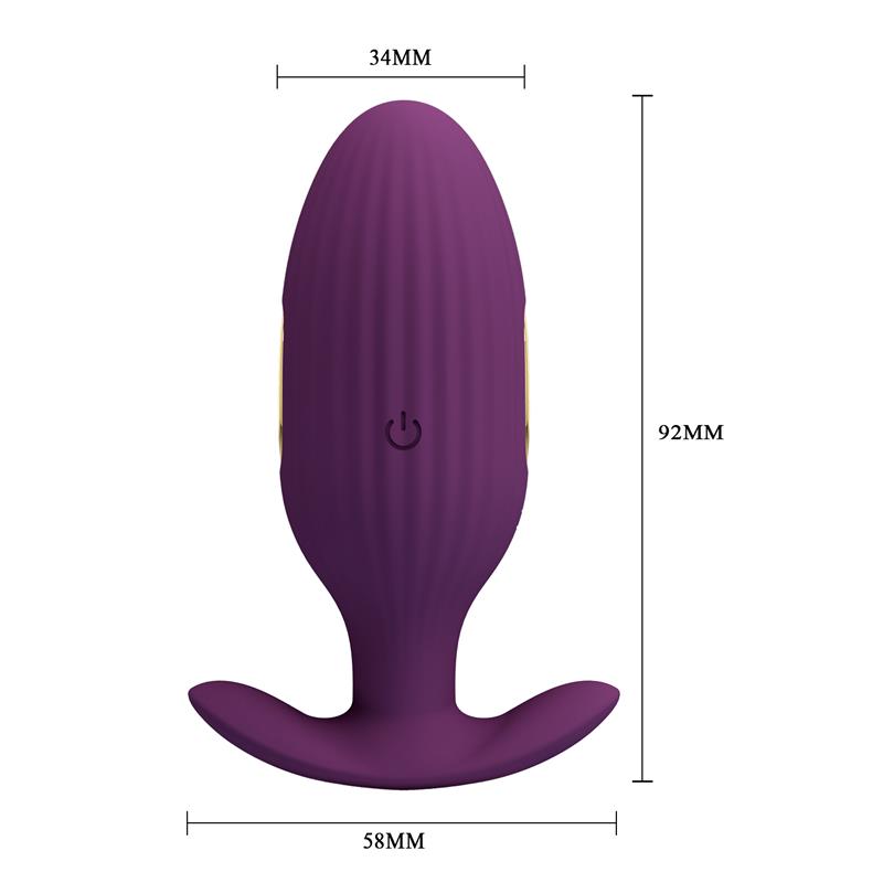 PRETTYLOVE - JEFFERSON PLUG ANAL CON VIBRACIÓN Y ELECTROSHOCK CON APP