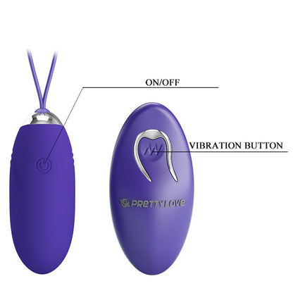 PRETTYLOVE - JENNY YOUTH HUEVO VIBRADOR CON CONTROL REMOTO