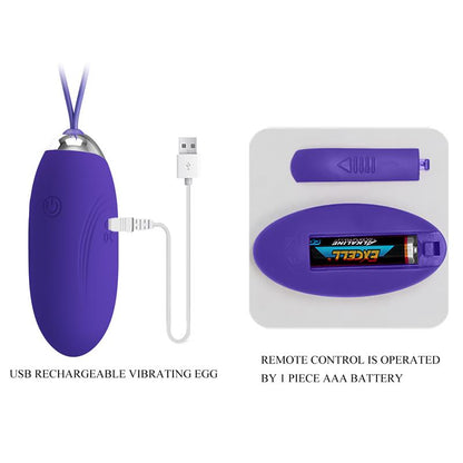 PRETTYLOVE - JENNY YOUTH HUEVO VIBRADOR CON CONTROL REMOTO