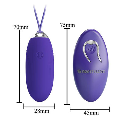 PRETTYLOVE - JENNY YOUTH HUEVO VIBRADOR CON CONTROL REMOTO