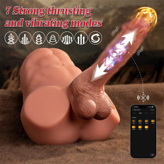 XISE - JONAH SEMI TORSO CON DILDO DESMONTABLE, THRUSTING Y APP 3.48 KG
