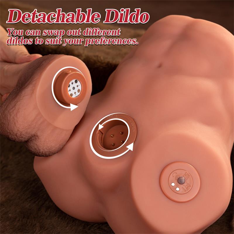 XISE - JONAH SEMI TORSO CON DILDO DESMONTABLE, THRUSTING Y APP 3.48 KG