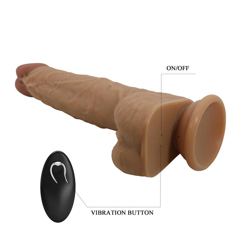 PRETTYLOVE - JONATHAN DILDO CON VIBRACIÓN Y EMPUJE CONTROL REMORO