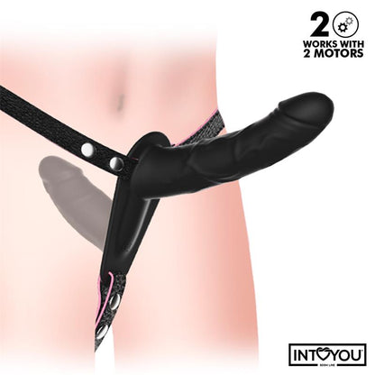 INTOYOU BDSM LINE - JORDAN ARNÉS DILDO DOBLE CON VIBRACIÓN Y CONTROL REMOTO