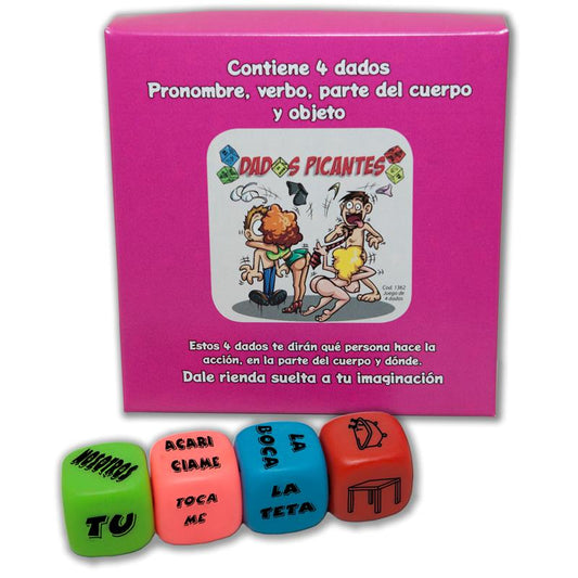 DIVERTY SEX - JUEGO 4 DADOS FLUORESCENTES
