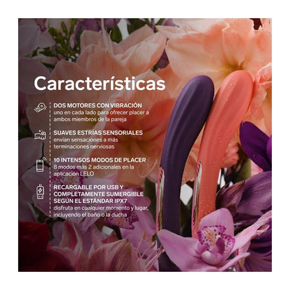 LELO - JUGUETE PARA PAREJAS BOOMERANG CORAL RED