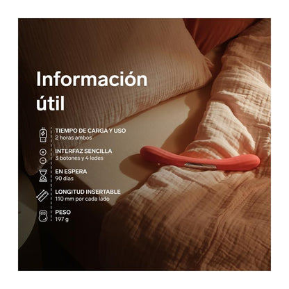 LELO - JUGUETE PARA PAREJAS BOOMERANG CORAL RED