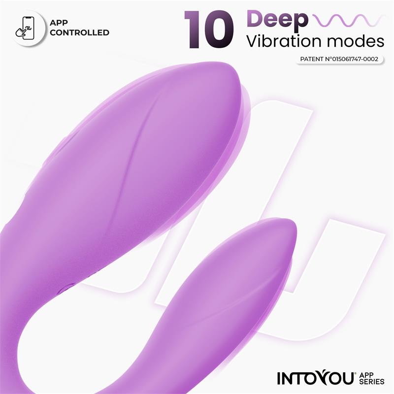 INTOYOU APP SERIES - JUGUETE PARA PAREJAS CON APP FLEXIBLE SILICONA LAVANDA