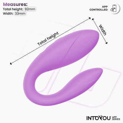 INTOYOU APP SERIES - JUGUETE PARA PAREJAS CON APP FLEXIBLE SILICONA LAVANDA