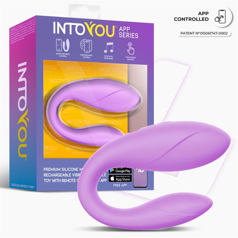 INTOYOU APP SERIES - JUGUETE PARA PAREJAS CON APP FLEXIBLE SILICONA LAVANDA