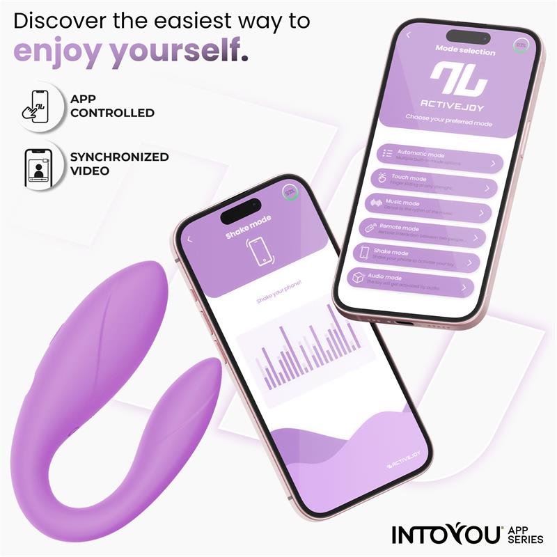 INTOYOU APP SERIES - JUGUETE PARA PAREJAS CON APP FLEXIBLE SILICONA LAVANDA