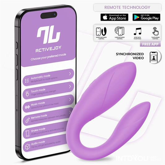 INTOYOU APP SERIES - JUGUETE PARA PAREJAS CON APP FLEXIBLE SILICONA LAVANDA