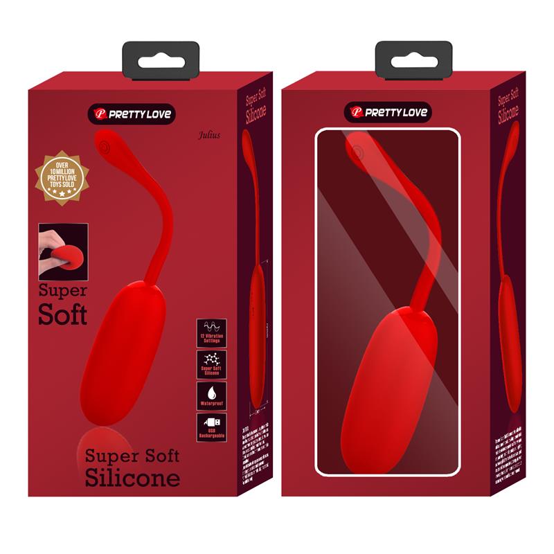 PRETTYLOVE - JULIUS HUEVO VIBRADOR ROJO