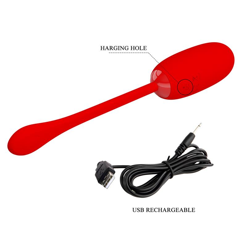 PRETTYLOVE - JULIUS HUEVO VIBRADOR ROJO