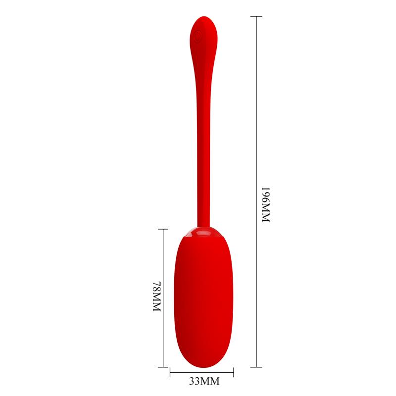 PRETTYLOVE - JULIUS HUEVO VIBRADOR ROJO