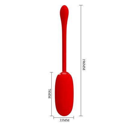 PRETTYLOVE - JULIUS HUEVO VIBRADOR ROJO